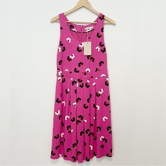 NWT Boden Joanna Ponte Dress in Pink Daisy Floral Sleeveless J0443 Size 8 - Picture 2 of 11